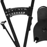 Maxbell 2Pcs Body Fat Caliper and Tape Measure for Body Measurement Tool Gym Black