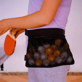 Maxbell Tennis Ball Holder Pickleballs Waist Hip Training Bag Pouch Women Men Sack Black