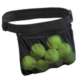 Maxbell Tennis Ball Holder Pickleballs Waist Hip Training Bag Pouch Women Men Sack Black