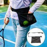 Maxbell Tennis Ball Holder Pickleballs Waist Hip Training Bag Pouch Women Men Sack Black