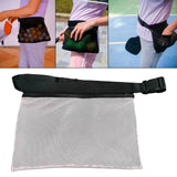 Maxbell Tennis Ball Holder Pickleballs Waist Hip Training Bag Pouch Women Men Sack White