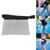 Maxbell Tennis Ball Holder Pickleballs Waist Hip Training Bag Pouch Women Men Sack White