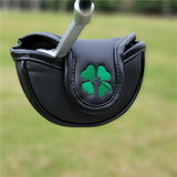 Maxbell Durable Golf Mallet Putter Head Cover Head Protector PU Leather for Golfers black