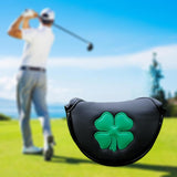 Maxbell Durable Golf Mallet Putter Head Cover Head Protector PU Leather for Golfers black