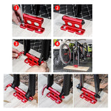 Maxbell Bike Fork Mount Car Rooftop Carrier Holder Bike Stand Aluminum Alloy Bracket Red