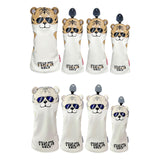 Maxbell 4x Golf Wood Head Covers Club Headcover with Interchangeable Number Tag Yellow