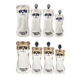 Maxbell 4x Golf Wood Head Covers Club Headcover with Interchangeable Number Tag Yellow