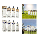 Maxbell 4x Golf Wood Head Covers Club Headcover with Interchangeable Number Tag Yellow