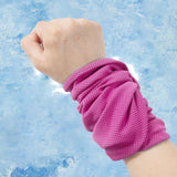 Maxbell Wrist Sweatband Unisex Cooling Wristband Sweat Band Towel for Running Yoga Rosy