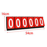 Maxbell 6 digits Table Top Scoreboard Portable Scoring for Tennis Ball Indoor Games Red