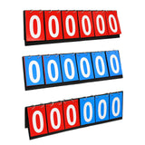 Maxbell 6 digits Table Top Scoreboard Portable Scoring for Tennis Ball Indoor Games Red