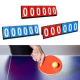 Maxbell 6 digits Table Top Scoreboard Portable Scoring for Tennis Ball Indoor Games Red