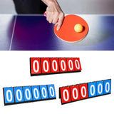Maxbell 6 digits Table Top Scoreboard Portable Scoring for Tennis Ball Indoor Games Red