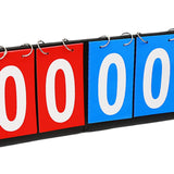 Maxbell 6 digits Table Top Scoreboard Portable Scoring for Tennis Ball Indoor Games Red and Blue
