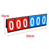 Maxbell 6 digits Table Top Scoreboard Portable Scoring for Tennis Ball Indoor Games Red and Blue