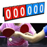 Maxbell 6 digits Table Top Scoreboard Portable Scoring for Tennis Ball Indoor Games Red and Blue