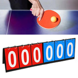 Maxbell 6 digits Table Top Scoreboard Portable Scoring for Tennis Ball Indoor Games Red and Blue