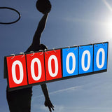 Maxbell 6 digits Table Top Scoreboard Portable Scoring for Tennis Ball Indoor Games Red and Blue