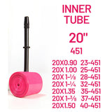 Maxbell Bike Inner Tube Sv Valve 65mm Replacement Accessories for Bicycle Liner Tire 451 20in