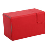 Maxbell Deck Case Durable Gathering Cards Sturdy Double Drawer card Red