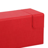 Maxbell Deck Case Durable Gathering Cards Sturdy Double Drawer card Red