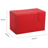 Maxbell Deck Case Durable Gathering Cards Sturdy Double Drawer card Red