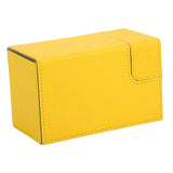 Maxbell Deck Case Durable Gathering Cards Sturdy Double Drawer card Yellow