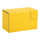 Maxbell Deck Case Durable Gathering Cards Sturdy Double Drawer card Yellow