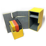 Maxbell Deck Case Durable Gathering Cards Sturdy Double Drawer card Yellow