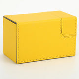 Maxbell Deck Case Durable Gathering Cards Sturdy Double Drawer card Yellow