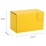 Maxbell Deck Case Durable Gathering Cards Sturdy Double Drawer card Yellow