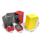 Maxbell Deck Case Durable Gathering Cards Sturdy Double Drawer card Yellow