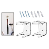 Maxbell 2x Baseball Holder Storage Rack Shelf Wall Mount Display Stand Organizer clear
