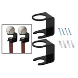 Maxbell 2x Baseball Holder Storage Rack Shelf Wall Mount Display Stand Organizer black