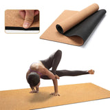 Maxbell Premium Cork Yoga Mat 72" x 26" Thick Long for Gym Tall People
