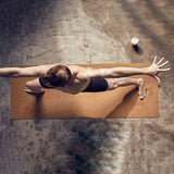 Maxbell Premium Cork Yoga Mat 72" x 26" Thick Long for Gym Tall People