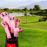 Maxbell Golf Wood Head Cover with Interchangeable No. Tag Fairway Club Headcover Pink