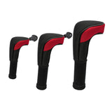 Maxbell 3Pcs Mesh Golf covers with Number Tag for Fairway Woods Driver Case Red