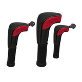 Maxbell 3Pcs Mesh Golf covers with Number Tag for Fairway Woods Driver Case Red