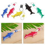 Maxbell Floating Keyring Keychain Shark Shaped Buoyant Key Chain for Outdoor Sports Blue