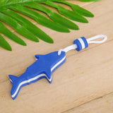 Maxbell Floating Keyring Keychain Shark Shaped Buoyant Key Chain for Outdoor Sports Blue