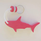 Maxbell Floating Keyring Keychain Shark Shaped Buoyant Key Chain for Outdoor Sports Red
