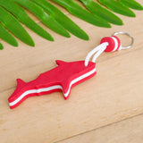 Maxbell Floating Keyring Keychain Shark Shaped Buoyant Key Chain for Outdoor Sports Red
