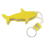 Maxbell Floating Keyring Keychain Shark Shaped Buoyant Key Chain for Outdoor Sports Yellow