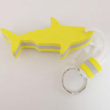 Maxbell Floating Keyring Keychain Shark Shaped Buoyant Key Chain for Outdoor Sports Yellow