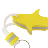 Maxbell Floating Keyring Keychain Shark Shaped Buoyant Key Chain for Outdoor Sports Yellow