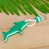 Maxbell Floating Keyring Keychain Shark Shaped Buoyant Key Chain for Outdoor Sports Green