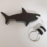 Maxbell Floating Keyring Keychain Shark Shaped Buoyant Key Chain for Outdoor Sports Black