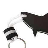 Maxbell Floating Keyring Keychain Shark Shaped Buoyant Key Chain for Outdoor Sports Black