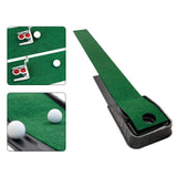 Maxbell Golf Putting Mat with Ball Return Portable Practice Mat for Home Office